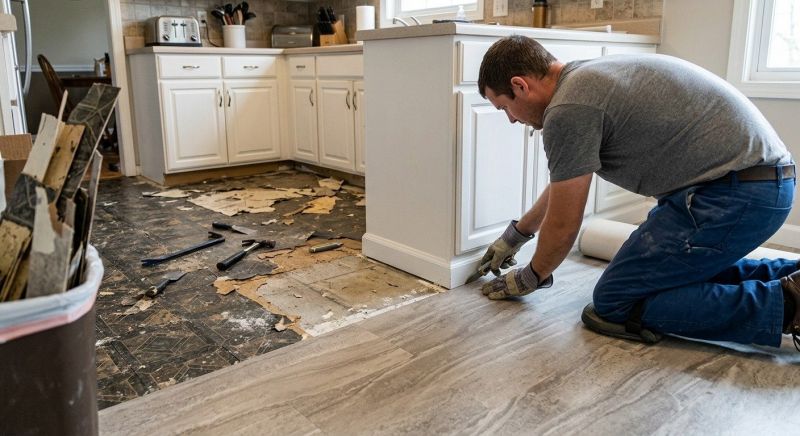 Linoleum Flooring Replacement in Andover, MA