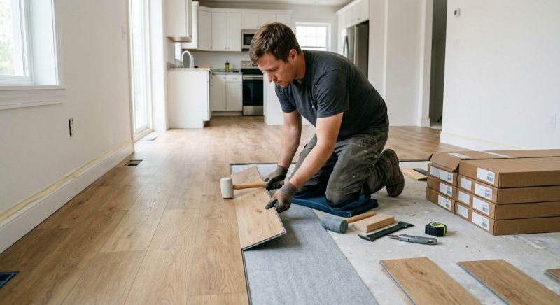 Vinyl Plank Floor Installation in Andover, MA